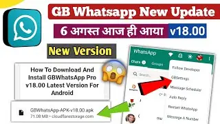 Gb Whatsapp new version v18.00 | gb whatsapp new update | gb whatsapp update today