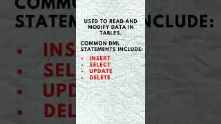 Did you know there are two types of sql statements😮🤯 #sql #reel #reels #python #data #datascience
