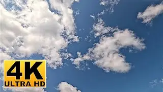 Blue Sky and Clouds Screen Saver (No sound) 2 Hours 4K UHD