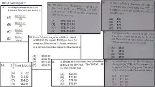 15,16,17,18,19,20,21&22 | Consumer Arithmetic | Multiple Choice 7 | CXC CSEC Mathematics