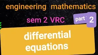 engineering maths VRC mat 102 differential  equations
