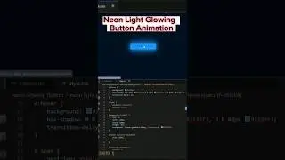 Neon Light Button Animation HTML CSS JavaScript 