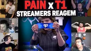 STREAMERS REAGINDO AO SORTEIO DA PAIN x T1