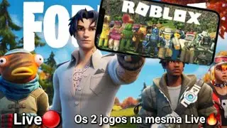 Fortnite e Roblox na Mesma Live🔥 (Jogando partidas e Jogos no Roblox)🗿🍷