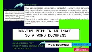 CONVERT IMAGE TO DIGITIZED TEXT/WORD USING GOOGLE DOCS