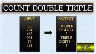 BlueJ | Input an array and count DOUBLE & TRIPLE digits | Transistor World
