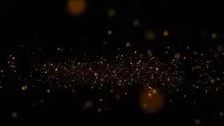 Golden Particles Loop Motion Graphics, No Copyright Video, Background, Green Screen, Copyright Free
