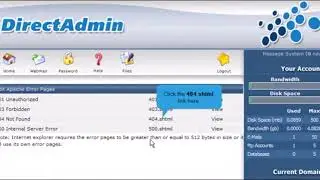 6) How to create custom error pages in Direct Admin by Gecko Websites
