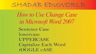 Change Case in Ms-word 2007