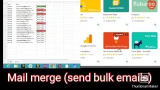 Free Mail merge (send bulk emails just by one click )