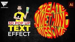 3D POP UP TEXT EFFECT | ADOBE ILLUSTRATOR TUTORIAL | HOW TO MAKE A 3D TEXT IN ILLUSTRATOR