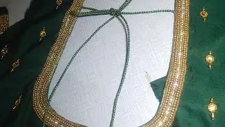 Aari Blouse Back Neck Stitching and cutting Video/How to Stitch Aari blouse back neck/#justtry