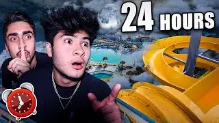 24 HOUR OVERNIGHT CHALLENGE in WATERPARK!