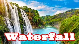 Waterfall Rofl. Castle Mesocco Switzerland.