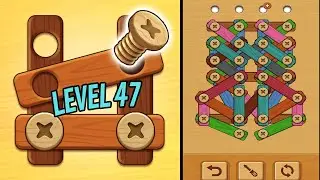 🏅 WOODLE - WOOD SCREW PUZZLE 🤪 Level 47 🧩 Gameplay Walkthrough