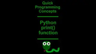 Python Programming, print() Function