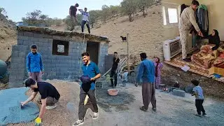 🛖🪵Winter Preparation at Amir's Farm: Concrete Roof and School Renovations!🎨