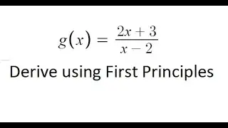 Grade 12 Calculus - Derivative of a rational function using first principles (ch 2.1)