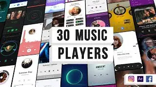 Instagram story audio players. After Effects CC18