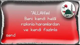 ALLAH'ım!  Beni  kendi  helâl