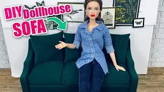 DIY Sofa for the Dollhouse - Barbie Couch - Barbie Furniture