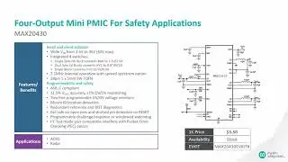 Introduction to the MAX20430 Four-Output Mini PMIC For Safety Applications