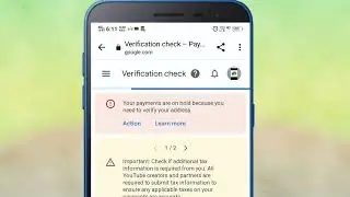 AdSense your payment are on hold because you need to verify your address