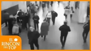 Momento exacto de las explosiones en el aeropuerto de Bruselas