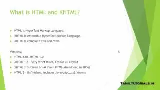 2.1.What is XHTML and HTML