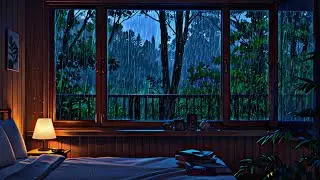 Rain Sounds for Deep Sleeping + Relaxing Piano Music for Stress Relief, Anxiety | Bedroom Ambience