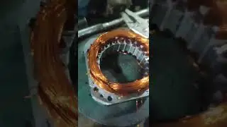aprenda bobinar estator terminado con hilo fino para la conexion #mantenimientoelectrico