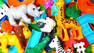 Satisfying Building Blocks Marble Run ASMR Very popular! Cute safari animal block coasters