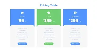 Create a Pricing Table Using Html Css | Web Design | Coding With Nick