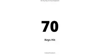 Creating Keyboard Hit Counter Using HTML, CSS And JAVASCRIPT Code | Day 50 Of 100 Days Project