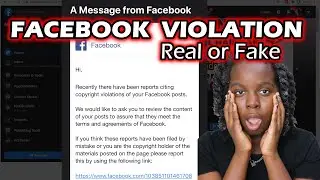 Received Email Stating Facebook Copyright Violation, Is it a SCAM or REAL | EditsByEni