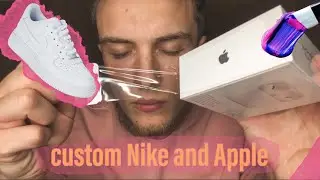 CUSTOMIZING NIKE AND APPLE THEN GIVING THEM AWAY