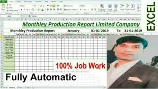 Monthly Production Report Limited Company For Microsoft Excel Advance Fully Automatic