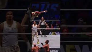 Private Party bringing the shots to the 3-way tag match on #AEWRampage!