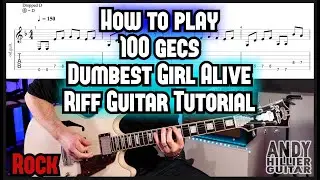 How to play 100 gecs - Dumbest girl alive Guitar Riff Tutorial