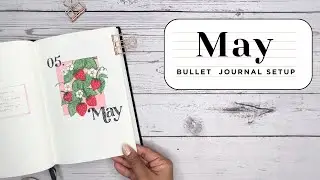May 2023 Bullet Journal Setup |  Strawberry Theme 🍓