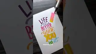 Lettering artwork using alcohol markers! #shorts #calligraphy #lettering #art