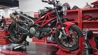 Ducati monster 796 24,000 desmo service (short clip)
