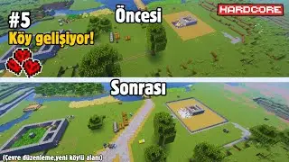 KÖYÜMÜZ GELİŞİYOR!! Yeni Köylü Alanı ve Çevre Düzeni | Hardcore Bölüm 5