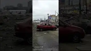 Aftermath of the Russian airstrike on the municipal building in Harkiv, Ukraine