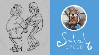 วาดลายเส้นการ์ตูน ภาพผู้ดีไม่ใช้กิริยากล้ำกรายบุคคล (comic/speed)