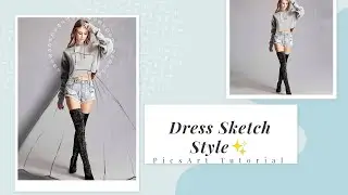 Dress Sketch Style|@picsart Tutorial|The Creative Vision