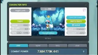 MapleSEA Night Lord Lvl290, Floor 90, Solo MPE in 2sec