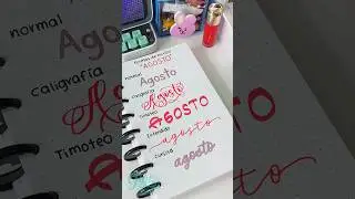 Agosto en diferentes estilos❤️ #caligrafiamoderna #agosto #plumones #cursiva #titulosbonitos