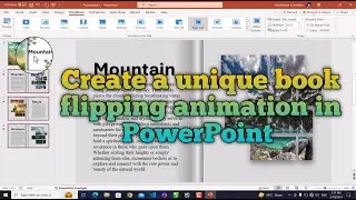 Create a 3D book flipping animation in PowerPoint - Satya Kasaudhan