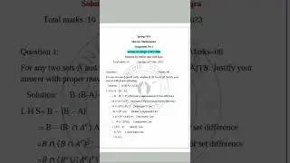 Mth202 Assignment no 1  discreet mathematics  spring semester 2023